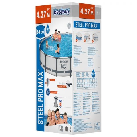 Бассейн каркасный Bestway Steel Pro MAX 427 х 84 см (56595)