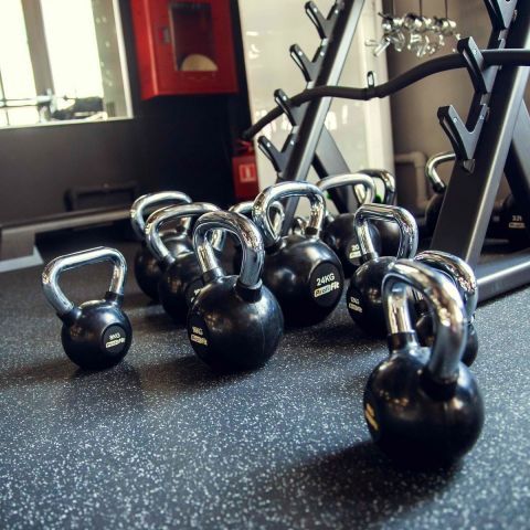 Гиря обрезиненная с хромированной ручкой PROFI-FIT 16 кг